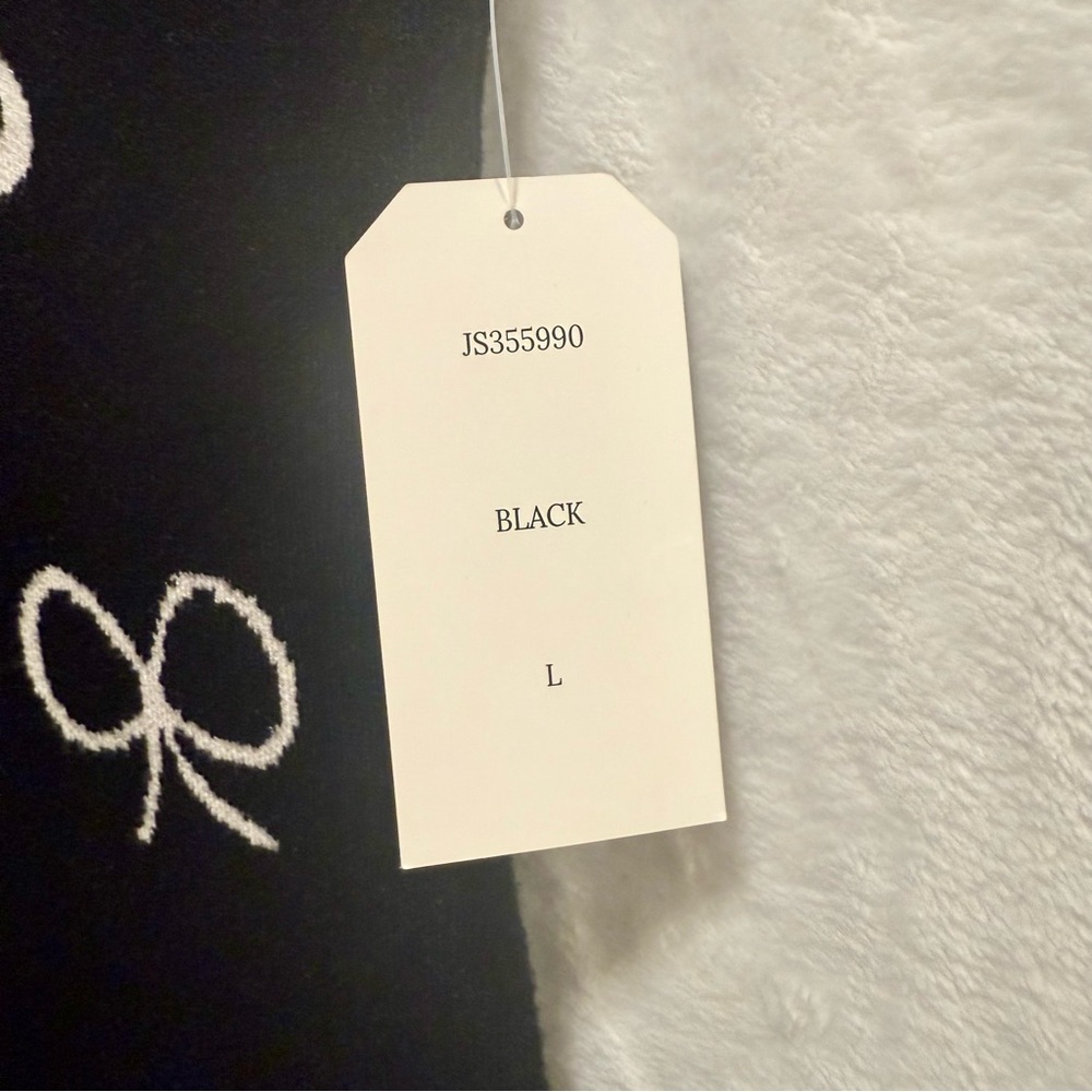 Black Bow Pattern Mini Dress - Picture 5 of 7